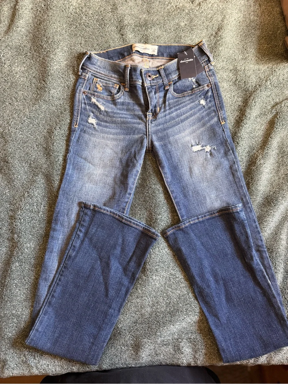 abercrombie kids Distressed Blue Jeans